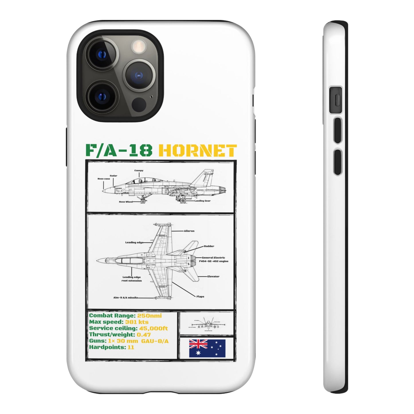 F/A-18 Hornet Schematic edition phone case (RAAF Colour-Way)