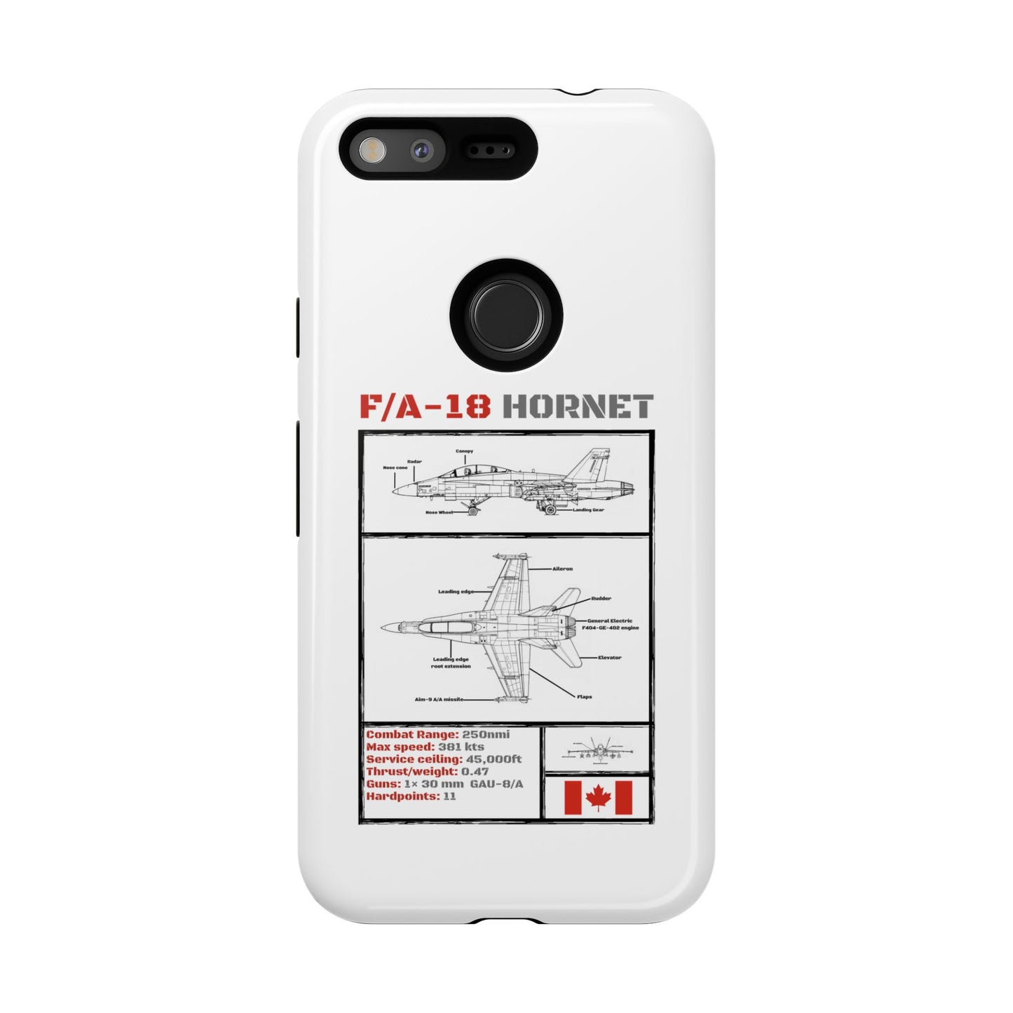 F/A-18 Hornet Schematic edition phone case (RCAF Colour-Way)