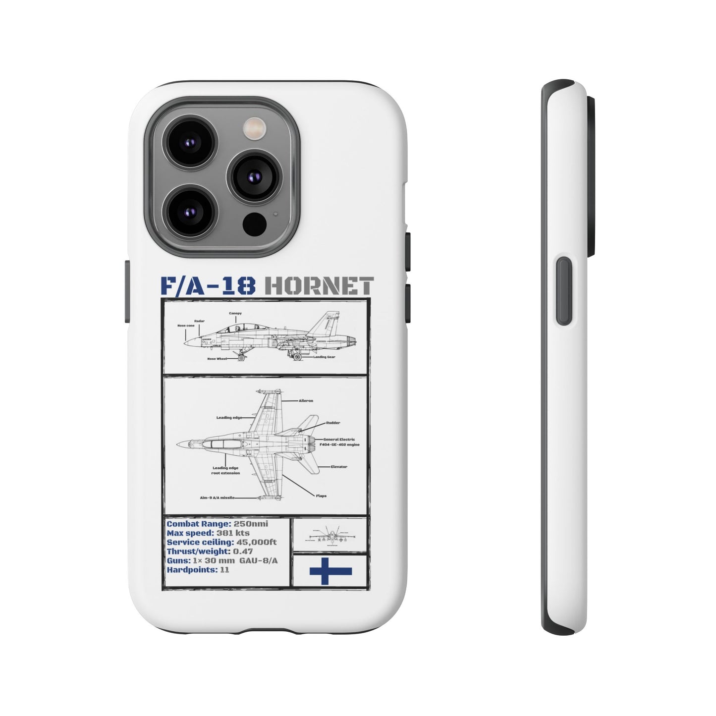 F/A-18 Hornet Schematic edition phone case (FAF Colour-Way)