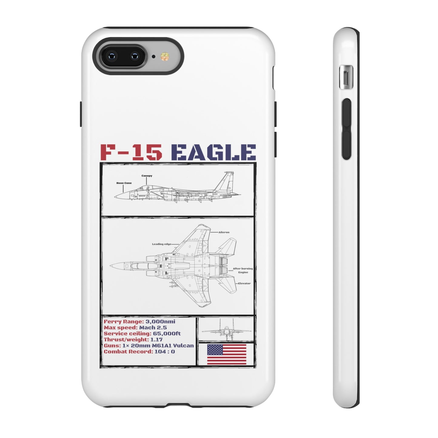 F-15 Schematic rigid Phone Case (USAF colour-ways)