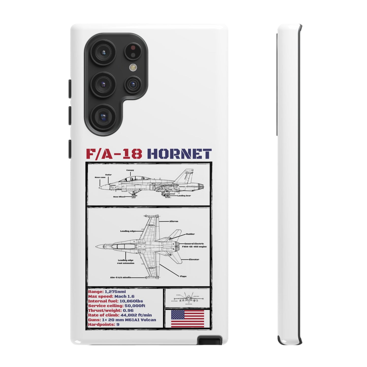 F/A-18 Hornet Schematic edition phone case