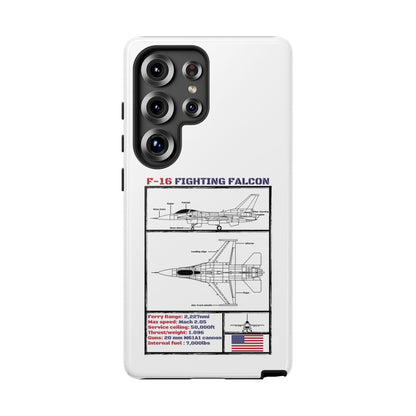 F-16 Fighting Falcon Schematic edition phone case (USAF Colour-Way)