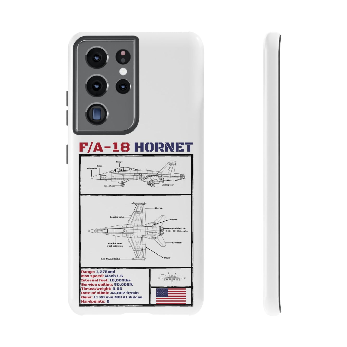 F/A-18 Hornet Schematic edition phone case (USAF Colour-Way)