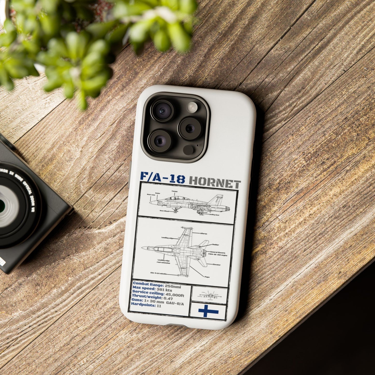 F/A-18 Hornet Schematic edition phone case (FAF Colour-Way)