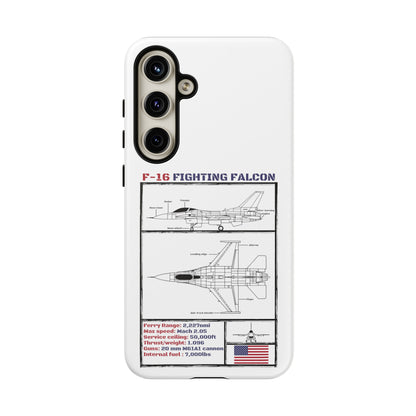 F-16 Schematic rigid Phone Case (USAF colour-ways)