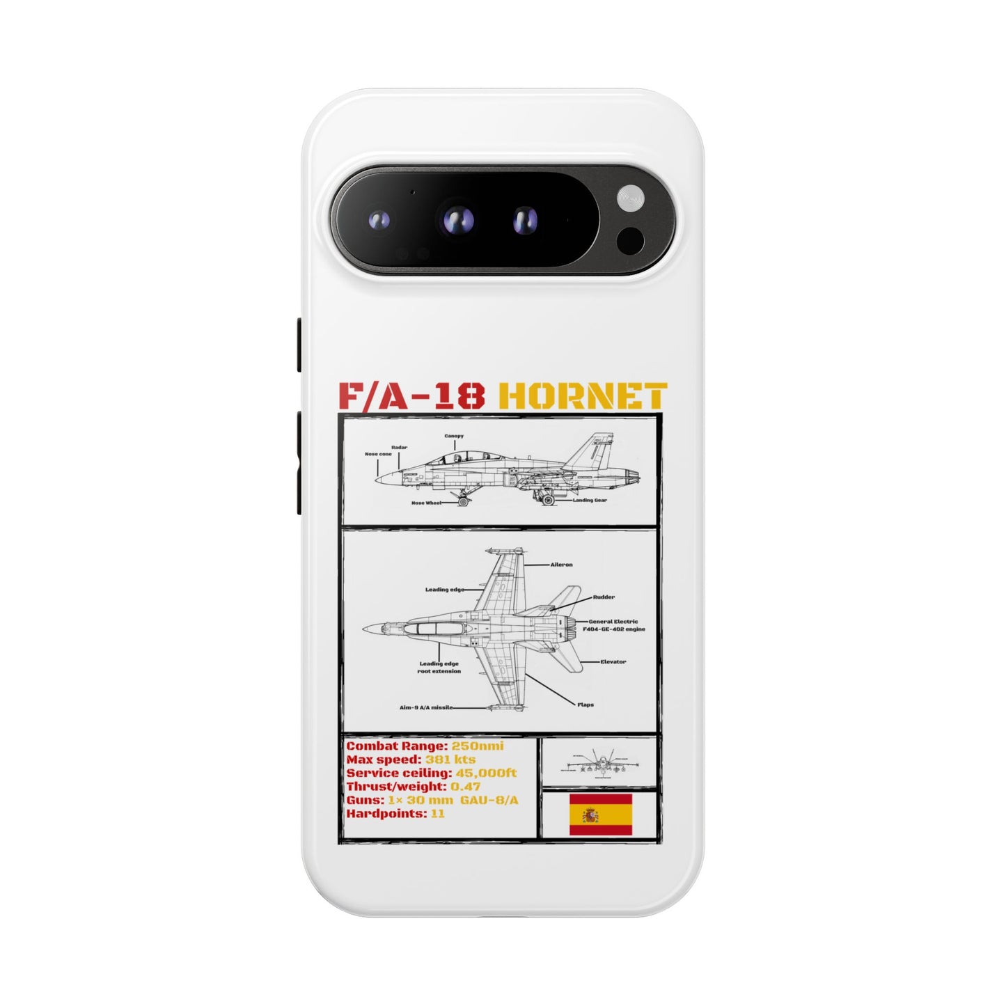 F/A-18 Hornet Schematic edition phone case (EDA Colour-Way)