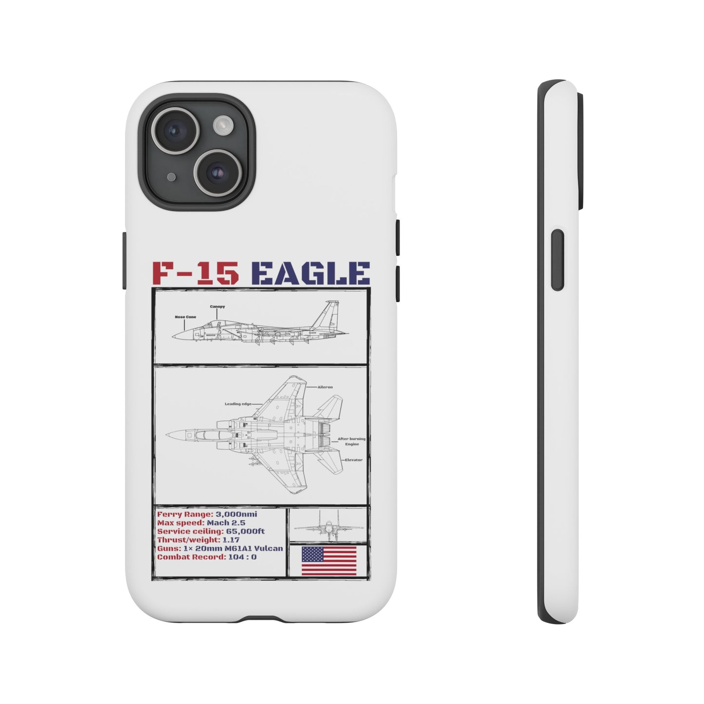 F-15 Schematic rigid Phone Case (USAF colour-ways)