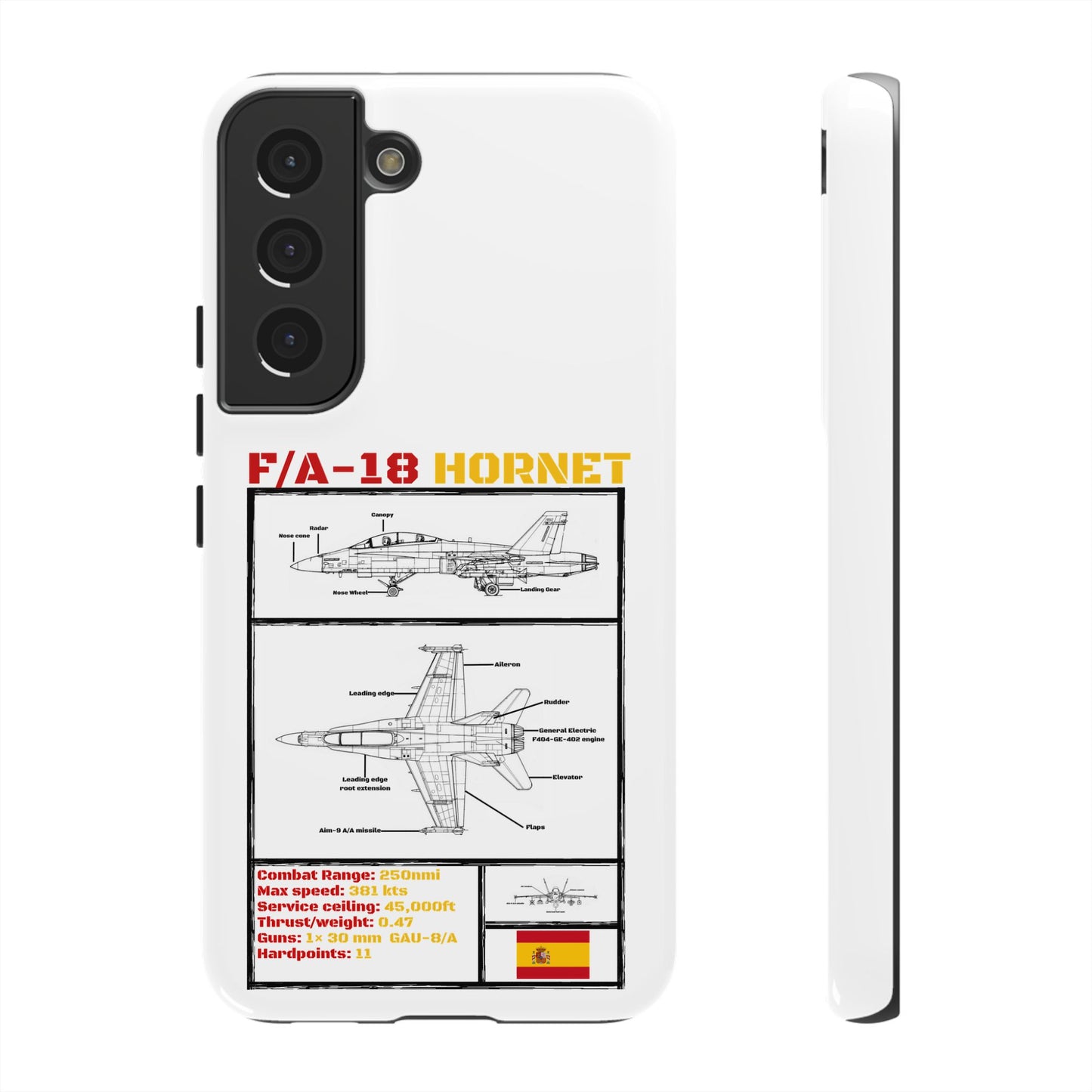 F/A-18 Hornet Schematic edition phone case (EDA Colour-Way)