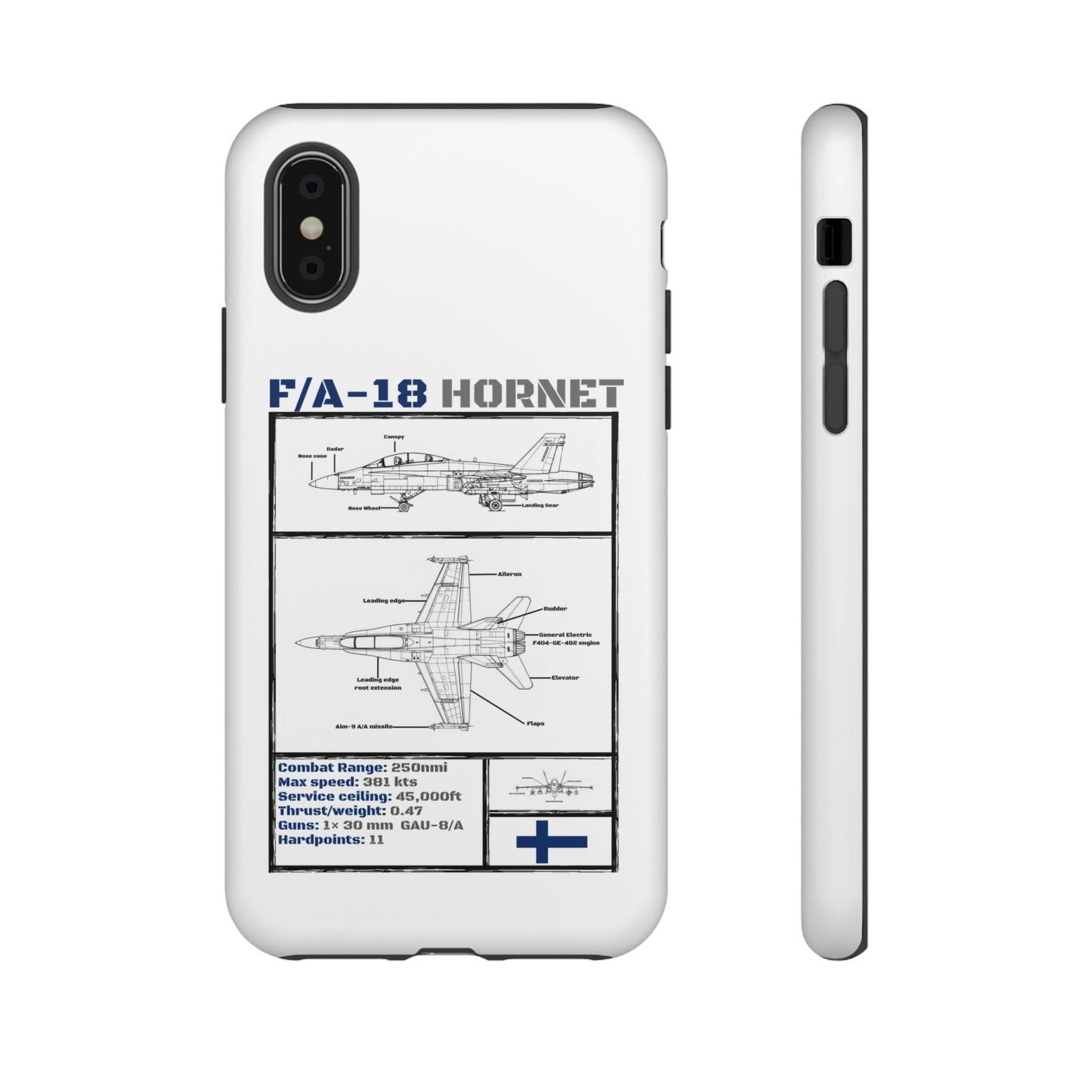 F/A-18 Hornet Schematic edition phone case (FAF Colour-Way)