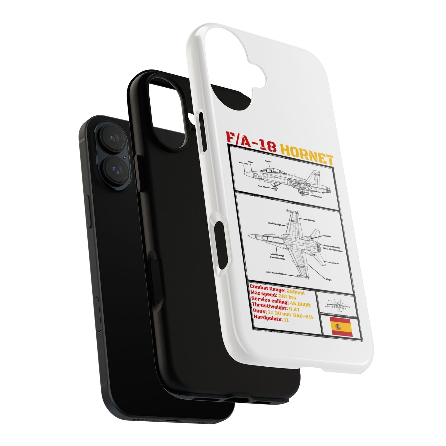 F/A-18 Hornet Schematic edition phone case (EDA Colour-Way)