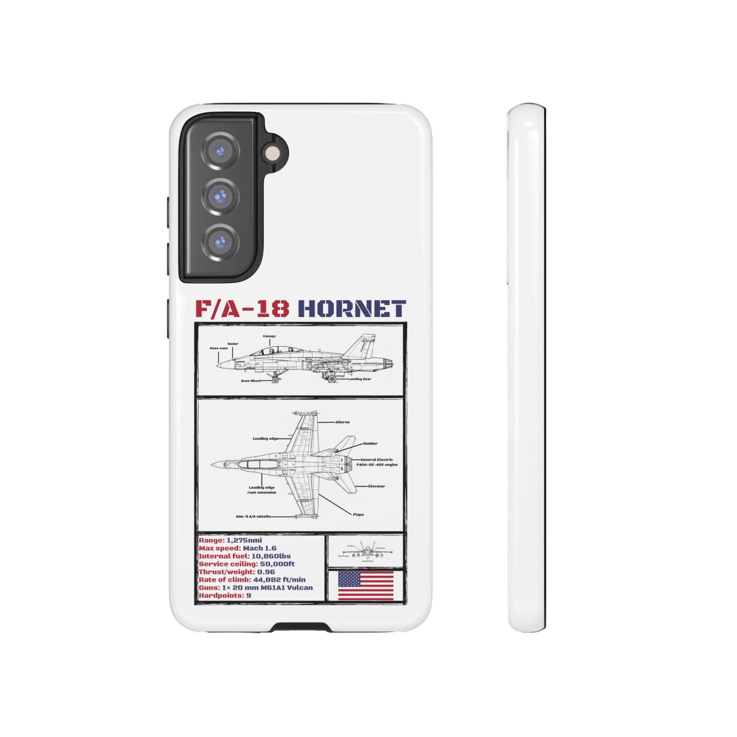 F/A-18 Hornet Schematic edition phone case (USAF Colour-Way)