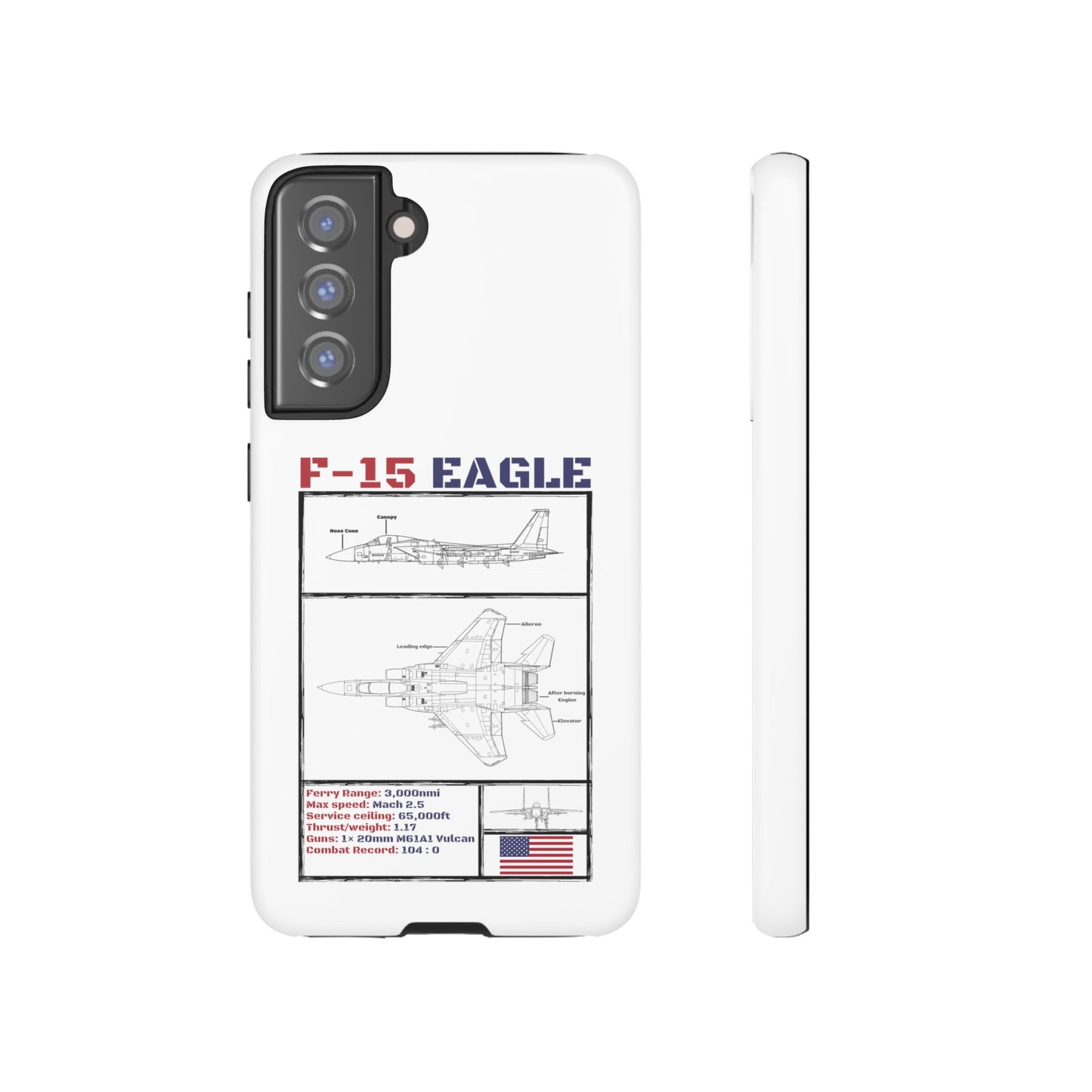 F-15 Schematic rigid Phone Case (USAF colour-ways)