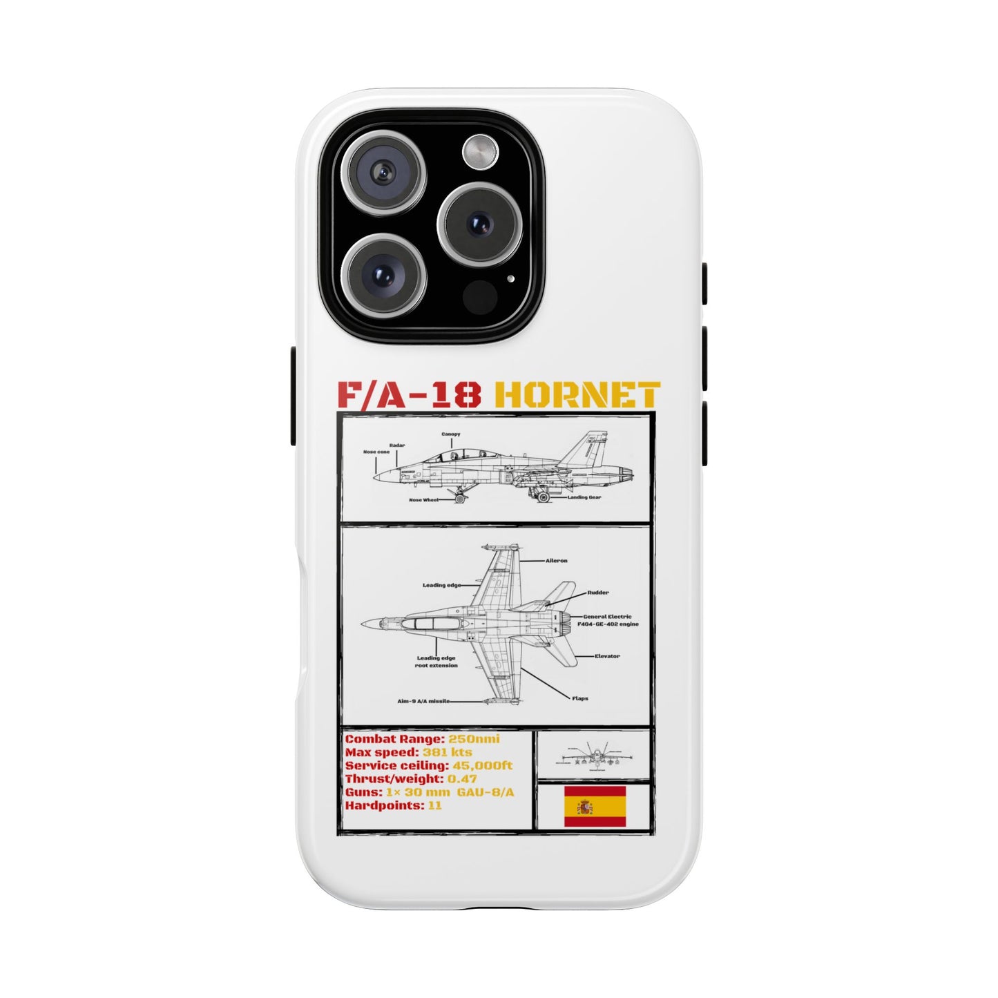 F/A-18 Hornet Schematic edition phone case (EDA Colour-Way)