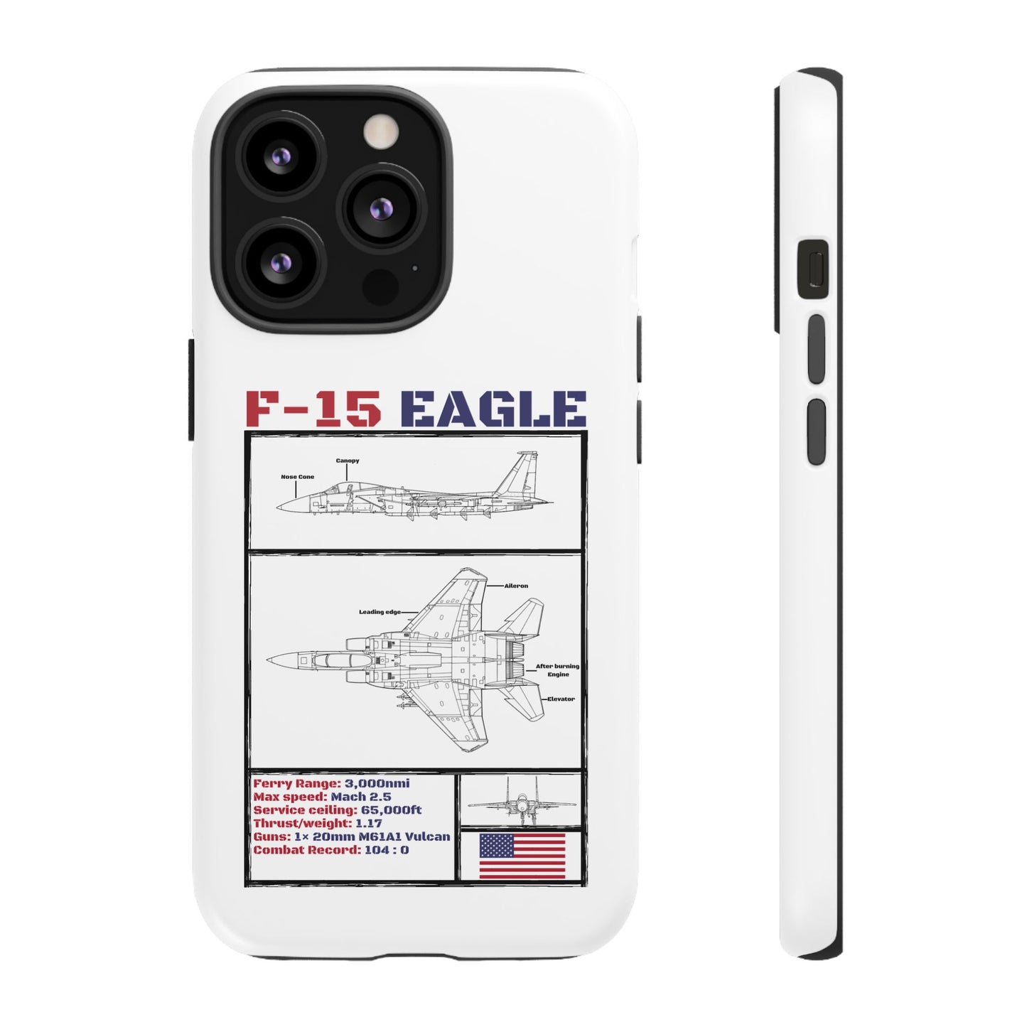 F-15 Schematic edition phone case