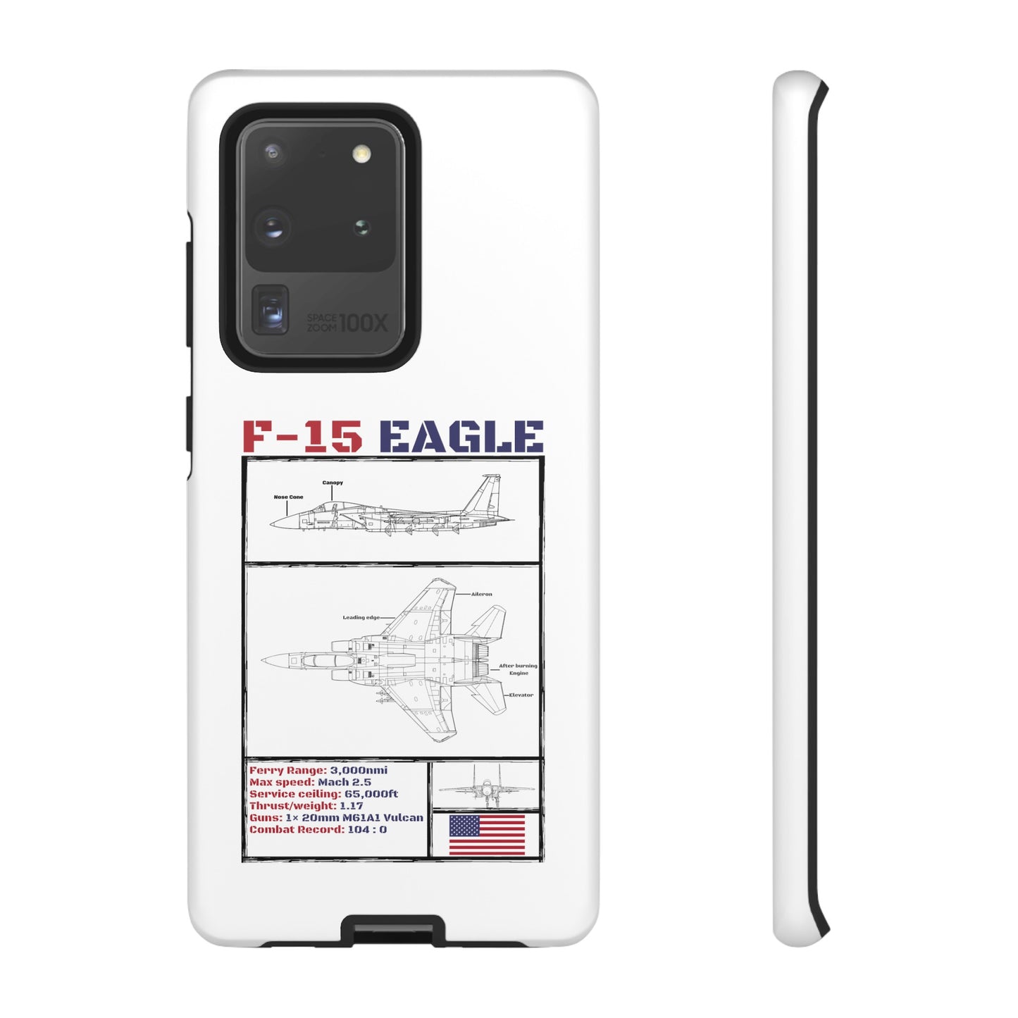 F-15 Schematic rigid Phone Case (USAF colour-ways)