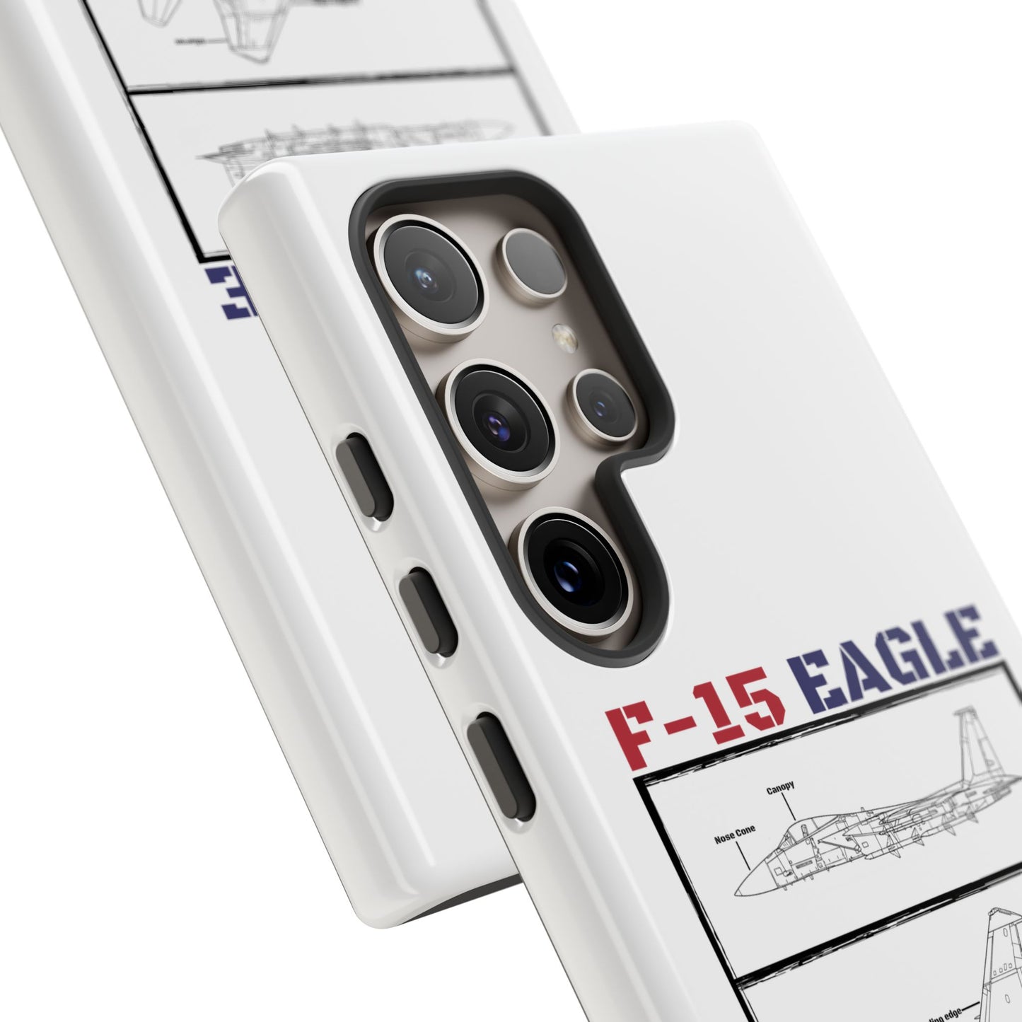 F-15 Schematic edition phone case