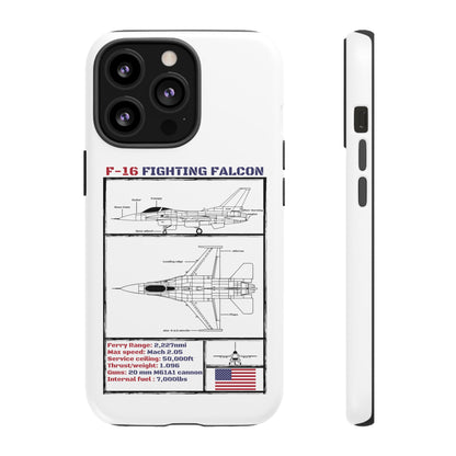 F-16 Schematic rigid Phone Case (USAF colour-ways)