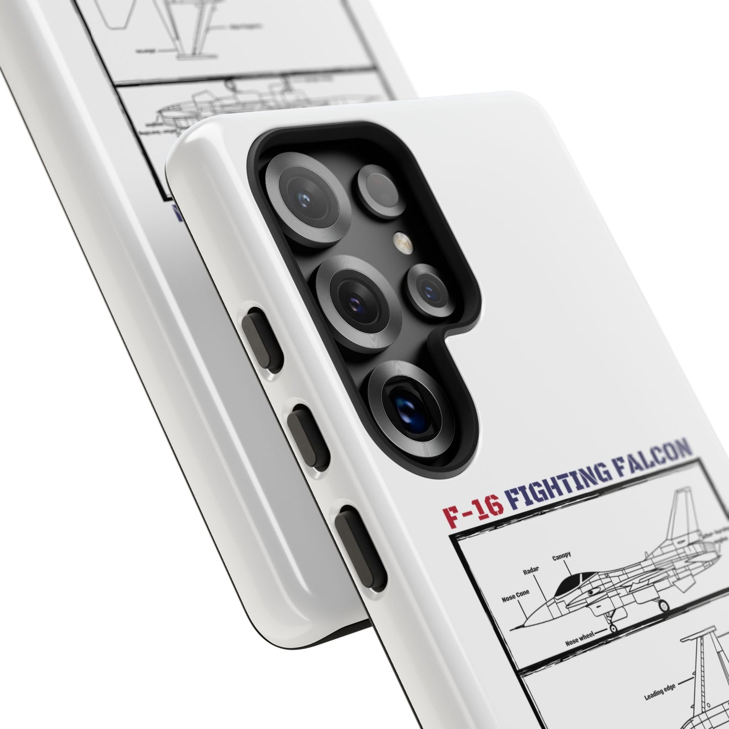 F-16 Fighting Falcon Schematic edition phone case (USAF Colour-Way)