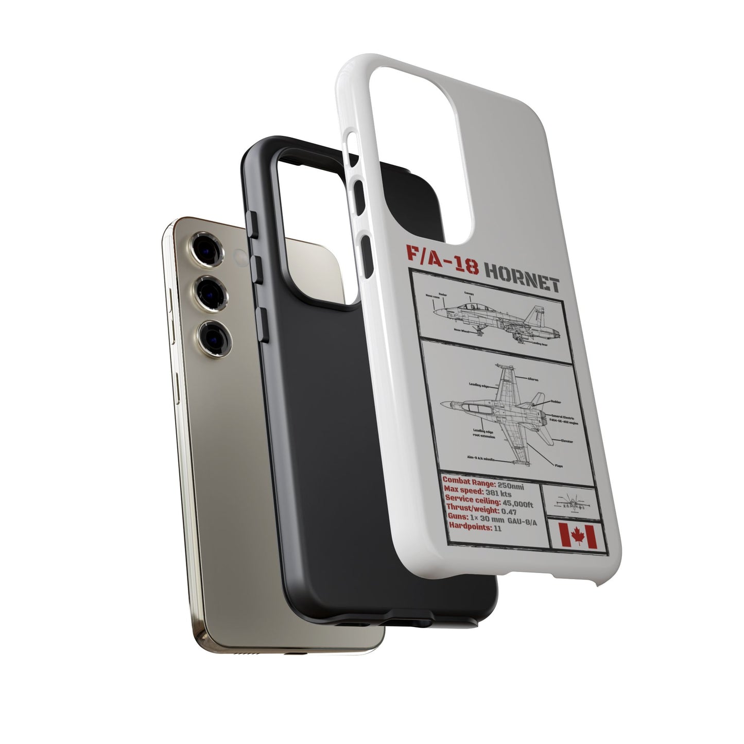 F/A-18 Hornet Schematic edition phone case (RCAF Colour-Way)