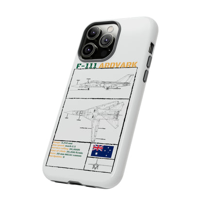 F111 Aardvark  Schematic Durable Phone Case (RAAF colouways)