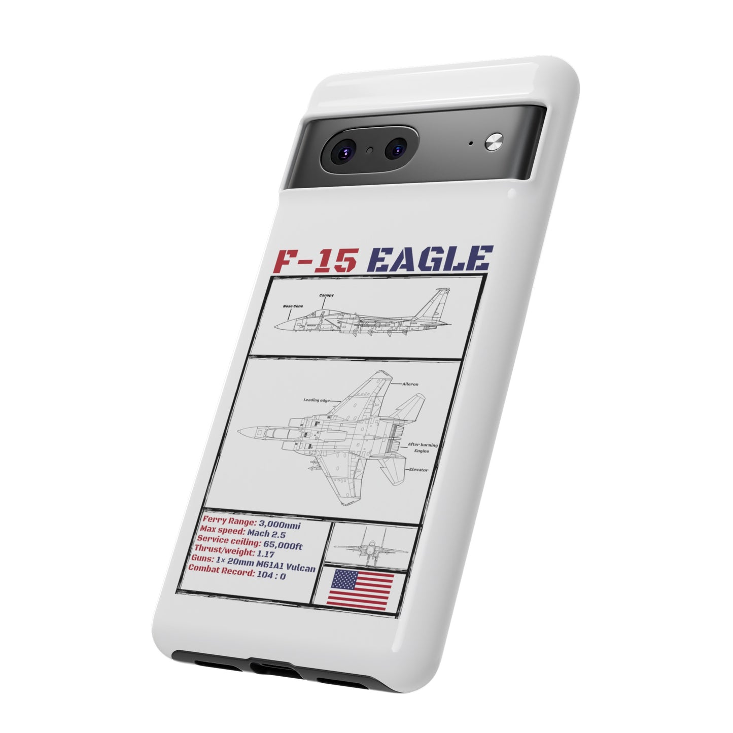 F-15 Schematic rigid Phone Case (USAF colour-ways)