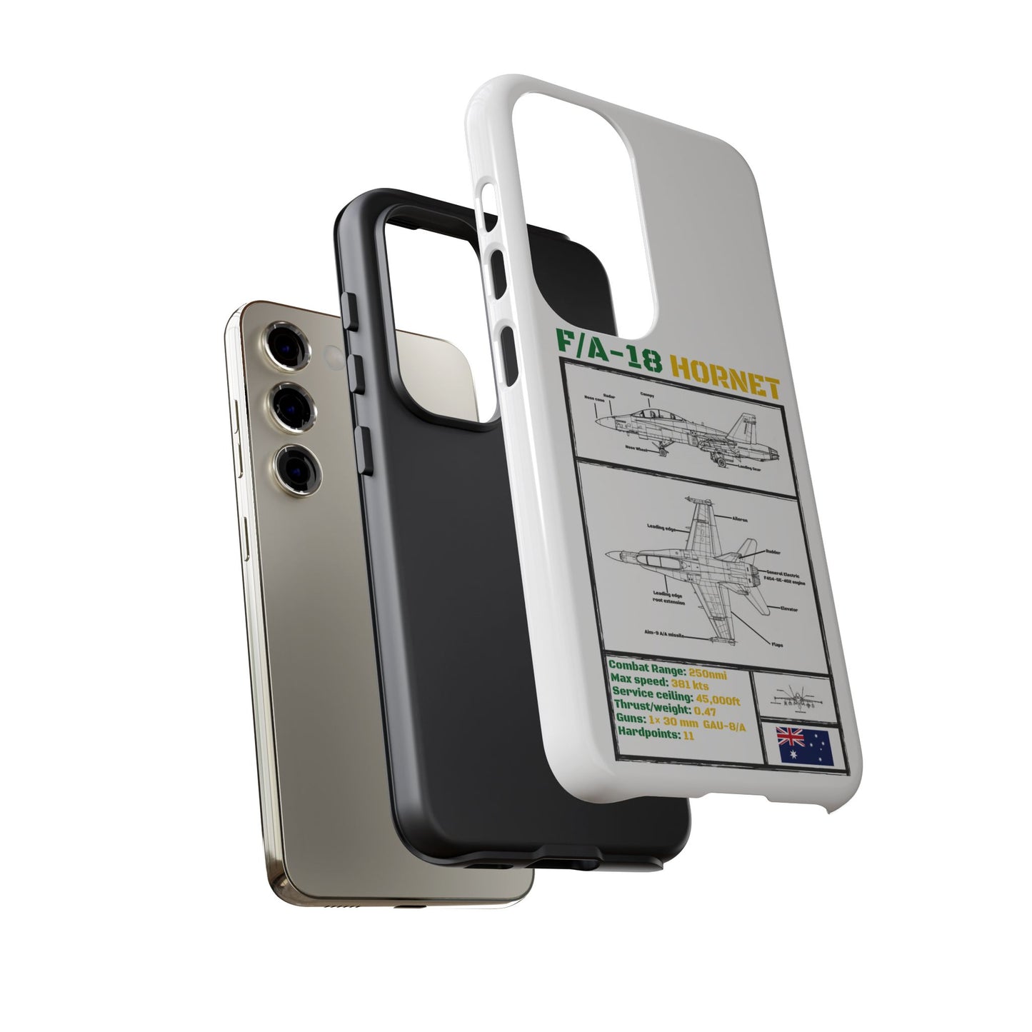 F/A-18 Hornet Schematic edition phone case (RAAF Colour-Way)