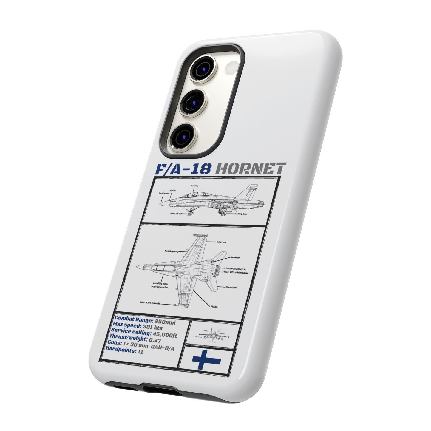 F/A-18 Hornet Schematic edition phone case (FAF Colour-Way)