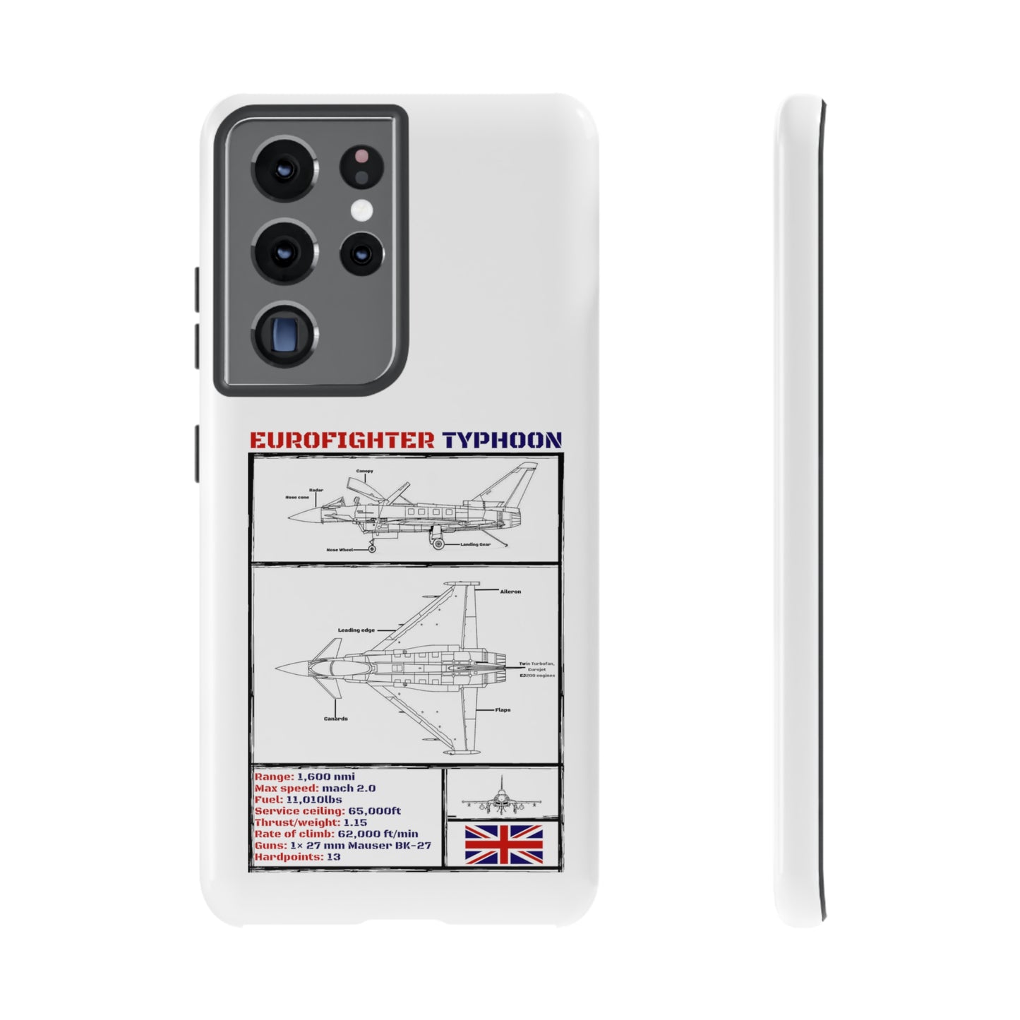 Eurofighter Typhoon Rigid Phone Case (RAF colour-ways)