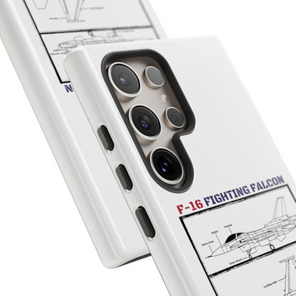 F-16 Schematic rigid Phone Case (USAF colour-ways)