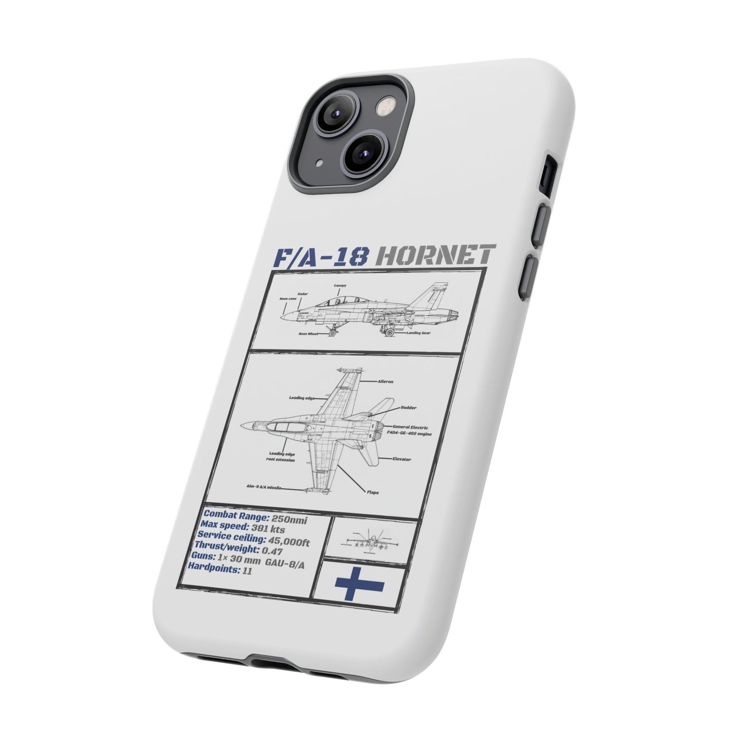 F/A-18 Hornet Schematic edition phone case (FAF Colour-Way)