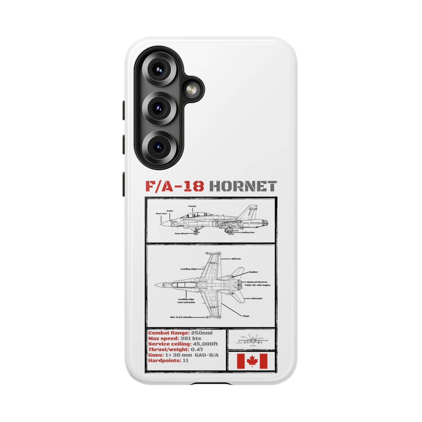 F/A-18 Hornet Schematic edition phone case (RCAF Colour-Way)