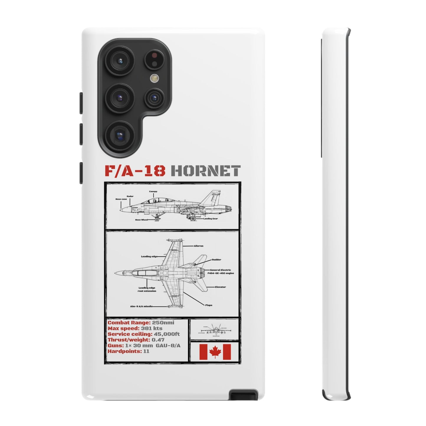 F/A-18 Hornet Schematic edition phone case (RCAF Colour-Way)