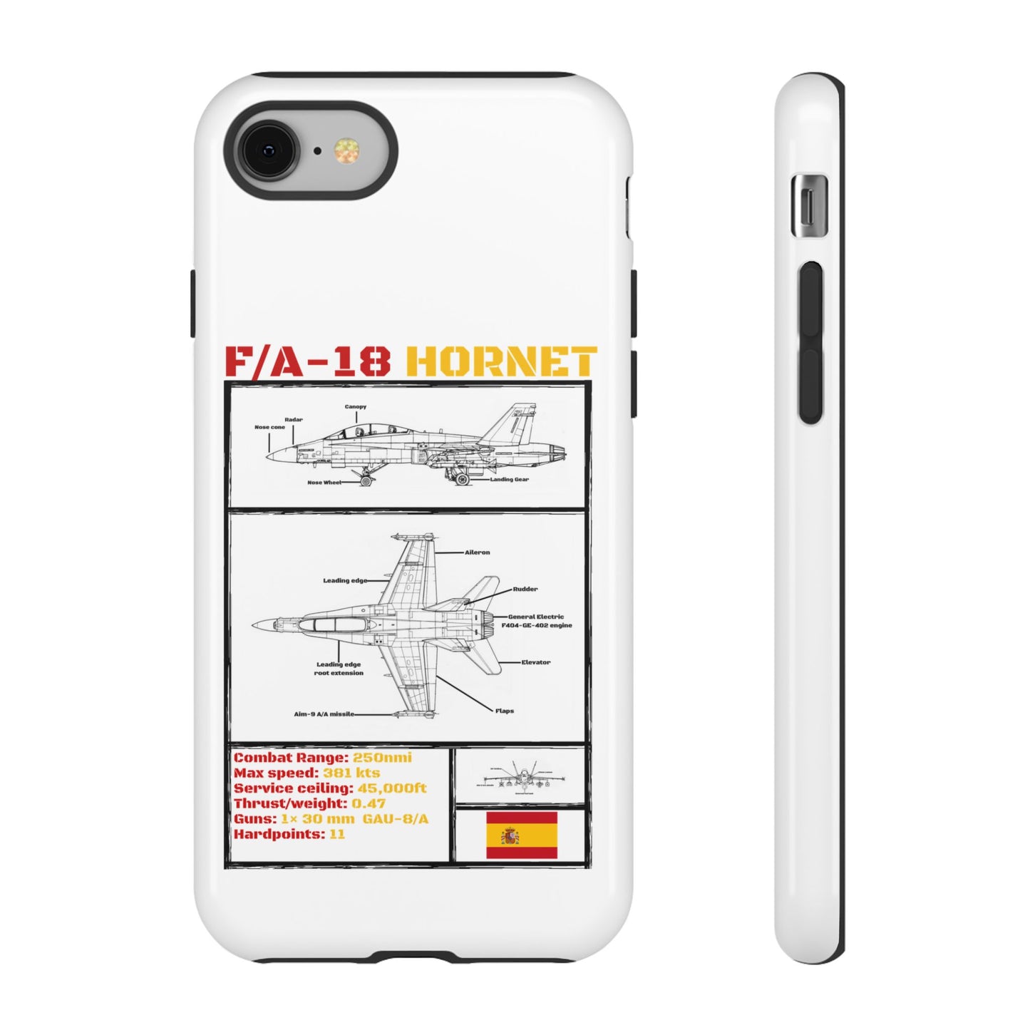 F/A-18 Hornet Schematic edition phone case (EDA Colour-Way)