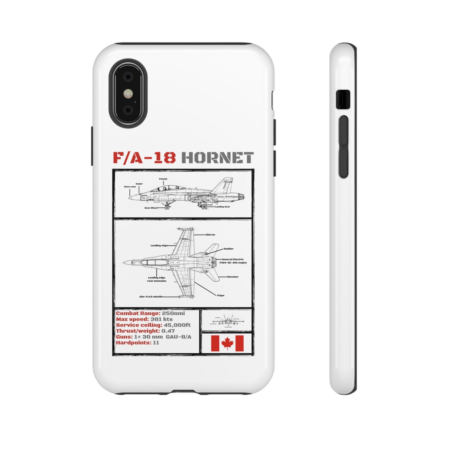 F/A-18 Hornet Schematic edition phone case (RCAF Colour-Way)