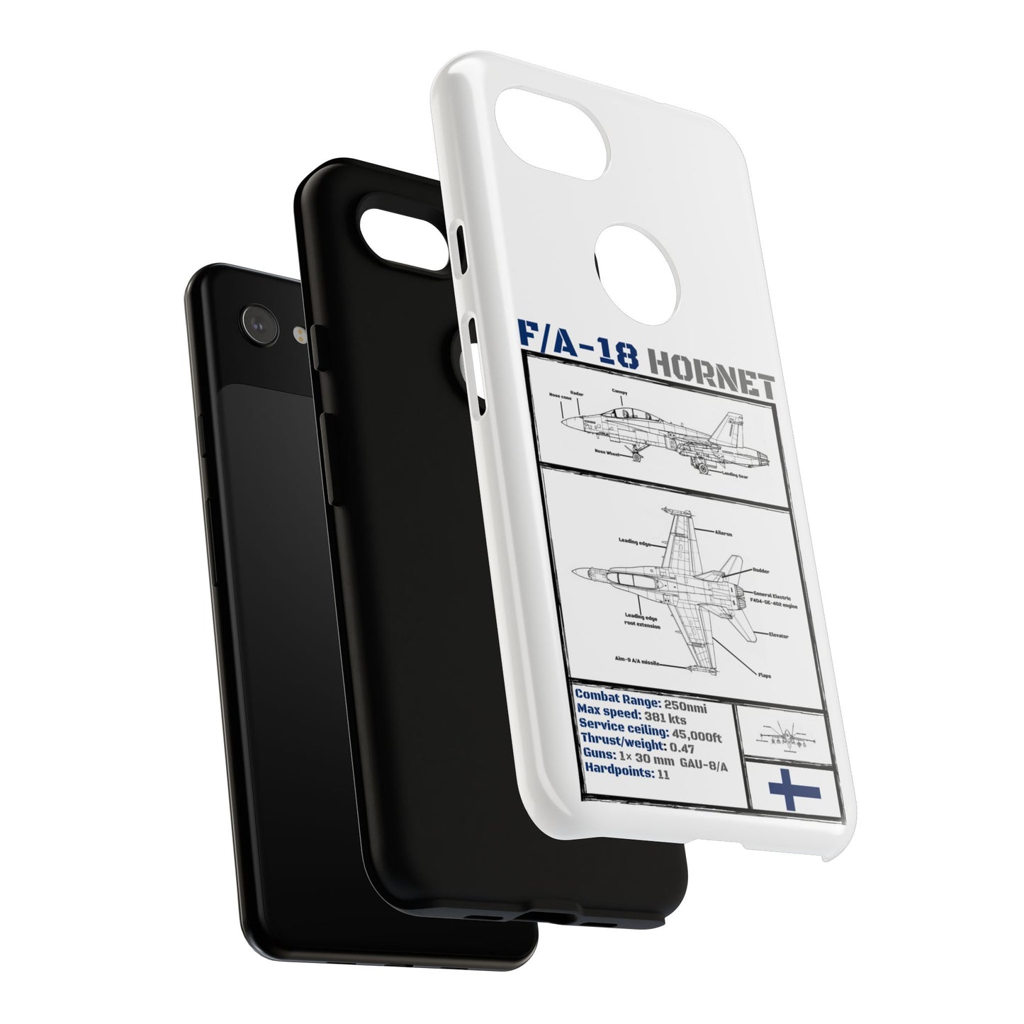 F/A-18 Hornet Schematic edition phone case (FAF Colour-Way)