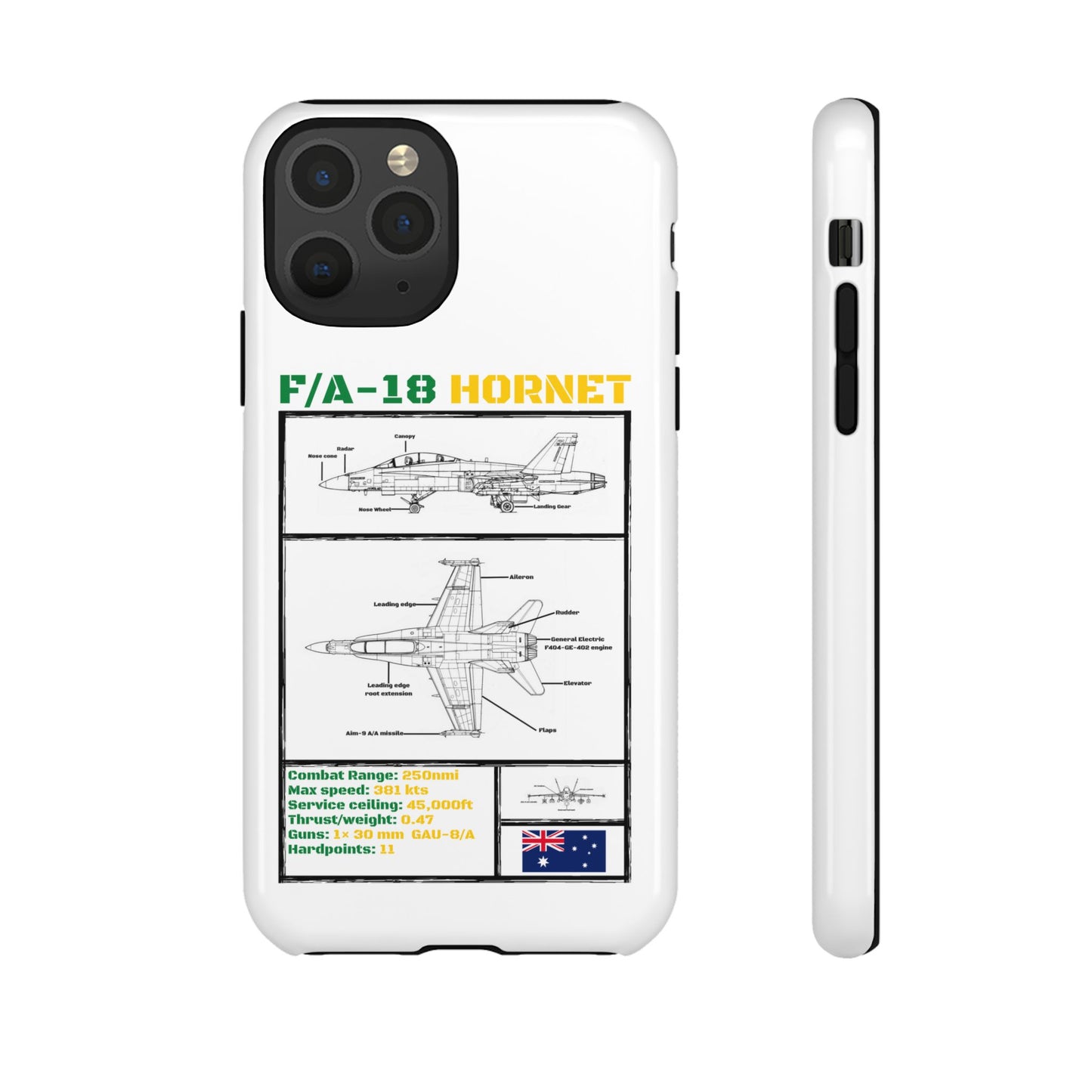 F/A-18 Hornet Schematic edition phone case (RAAF Colour-Way)
