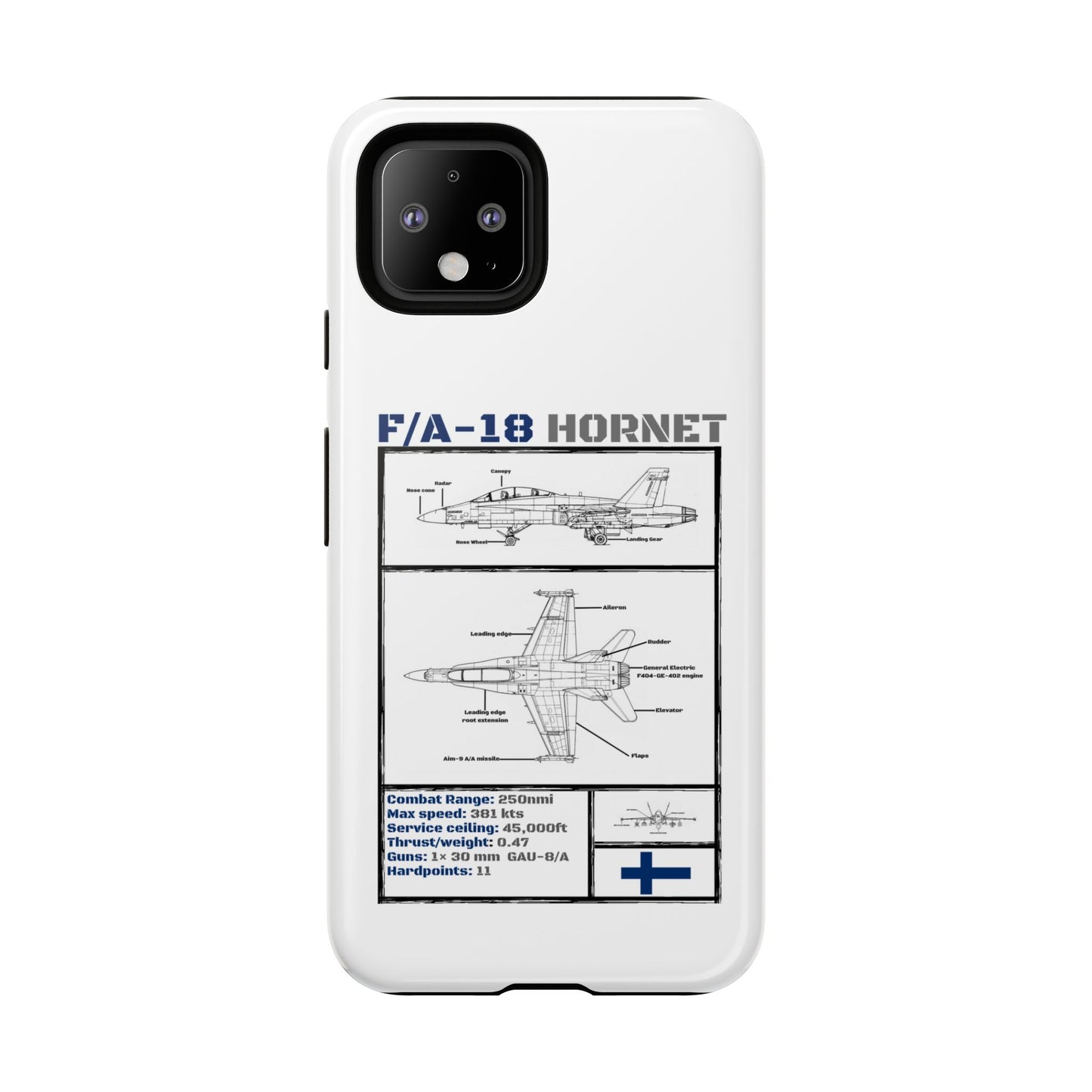 F/A-18 Hornet Schematic edition phone case (FAF Colour-Way)