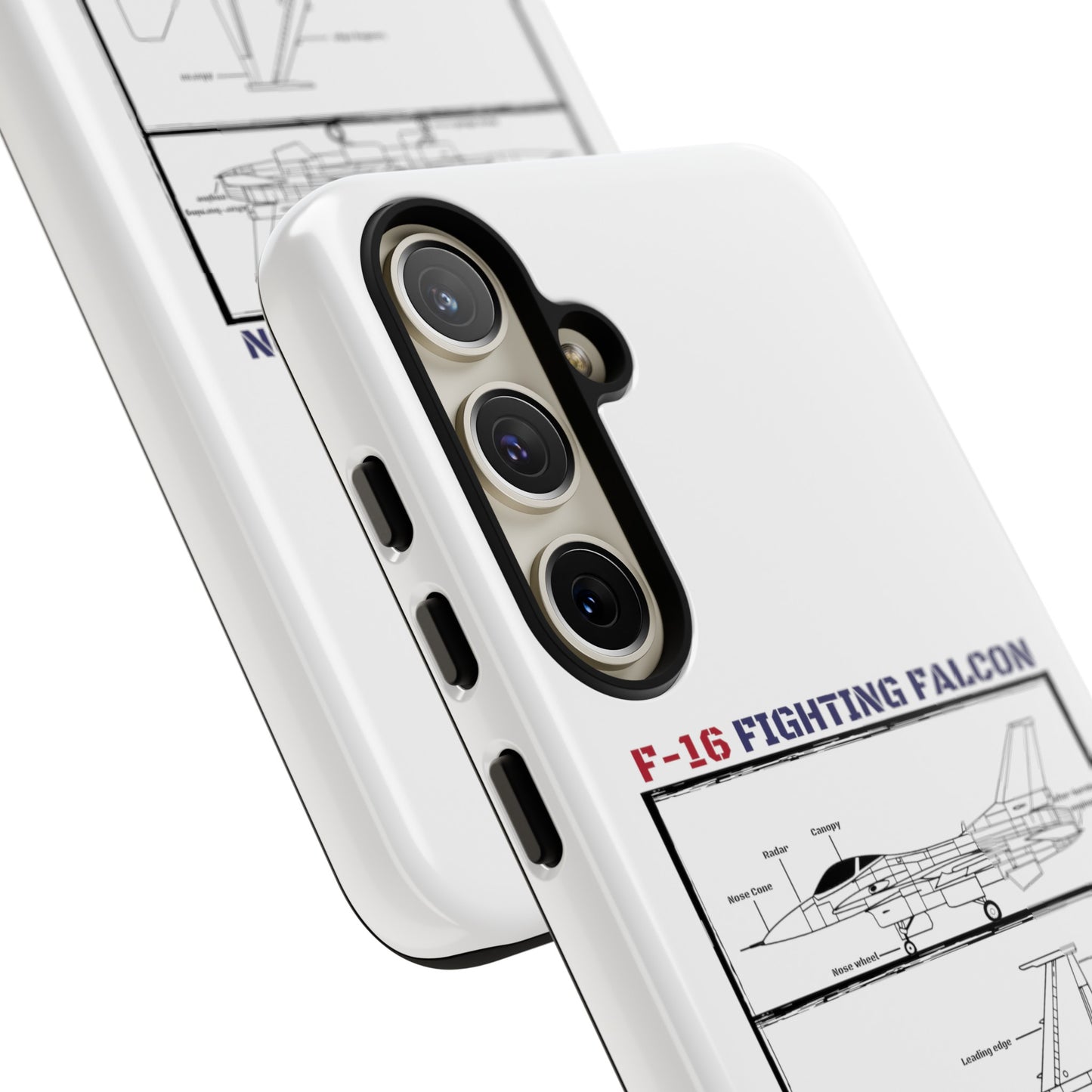 F-16 Schematic rigid Phone Case (USAF colour-ways)