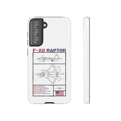 F-22 Raptor schematic rigid Phone Case (USAF colour-ways)