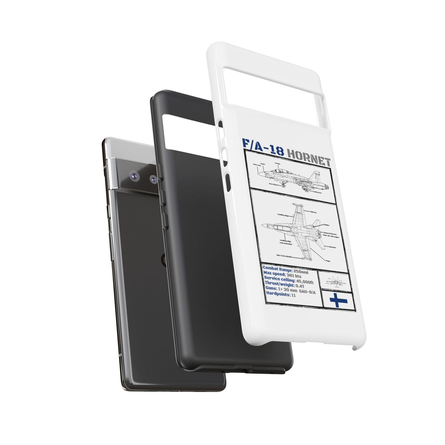 F/A-18 Hornet Schematic edition phone case (FAF Colour-Way)