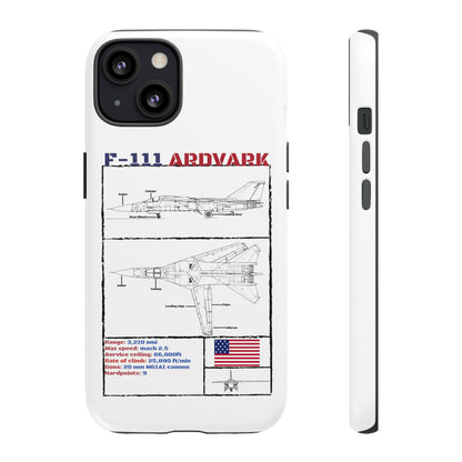 F111 Aardvark  Schematic Durable Phone Case (USAF Colourways)