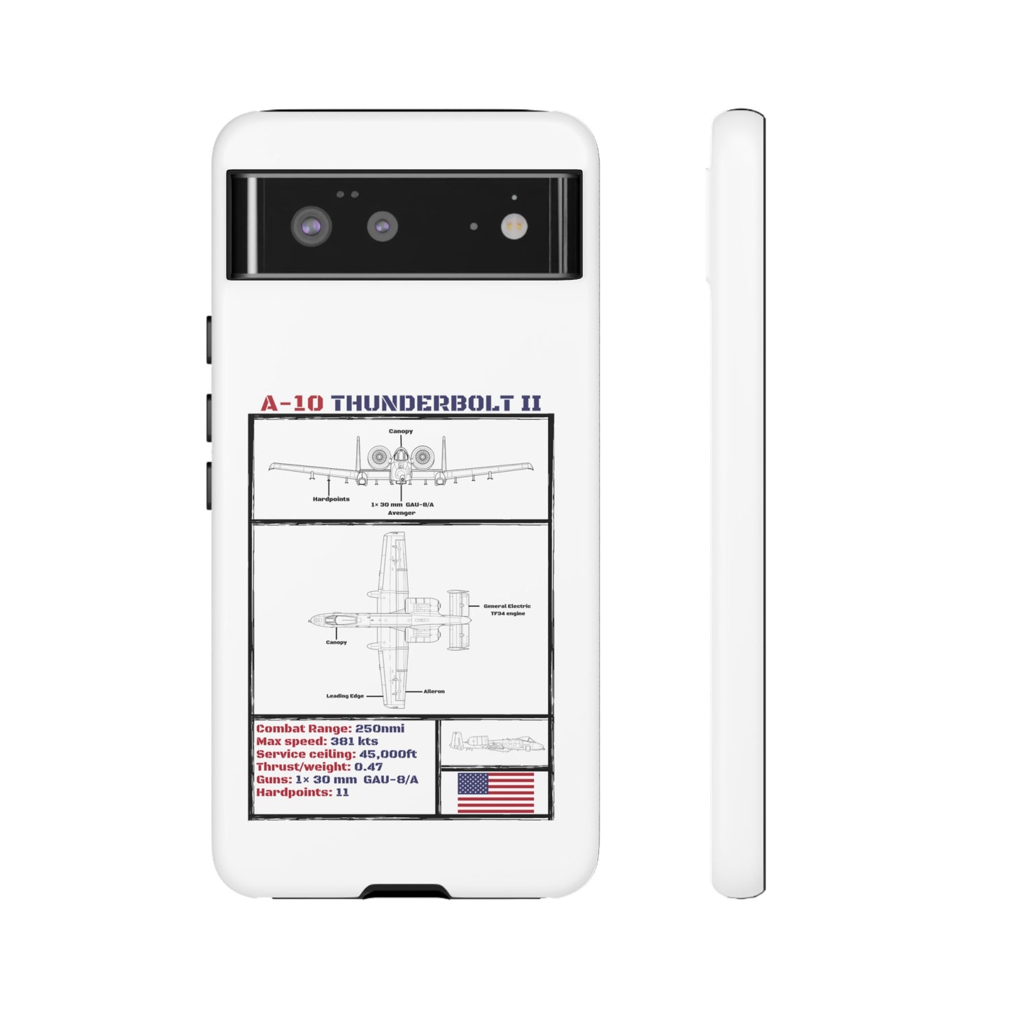 A-10 Schematic Rigid Phone Case (USAF colour-ways)