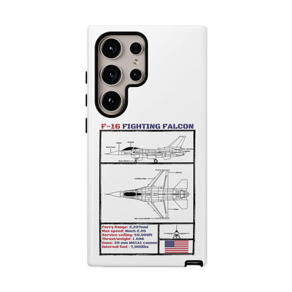 F-16 Fighting Falcon Schematic edition phone case (USAF Colour-Way)