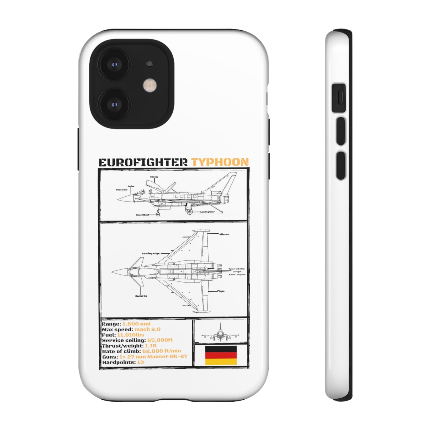 Eurofighter Typhoon Rigid Phone Case (Luftwaffe colour-ways)