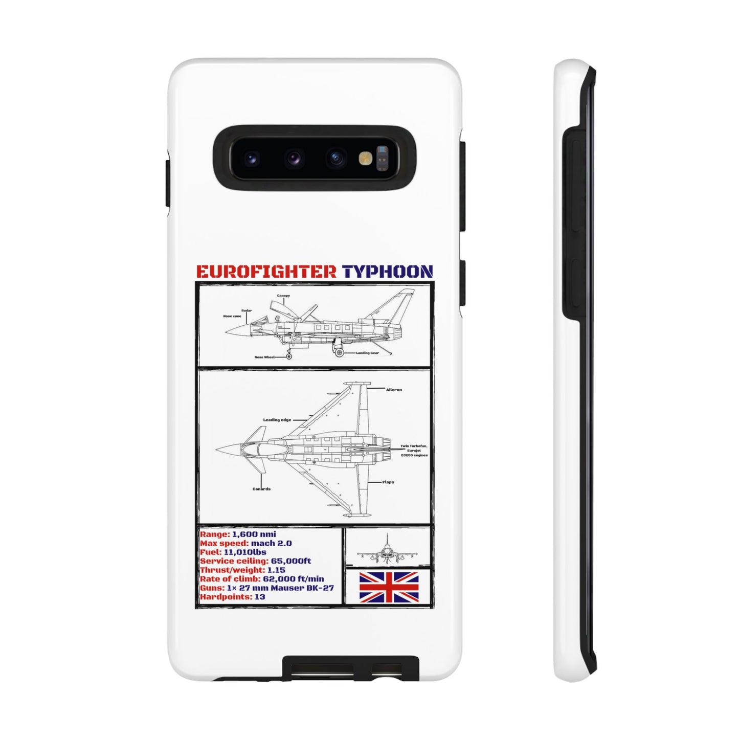 Eurofighter typhoon Schematic edition phone case (RAF Colour-Way)