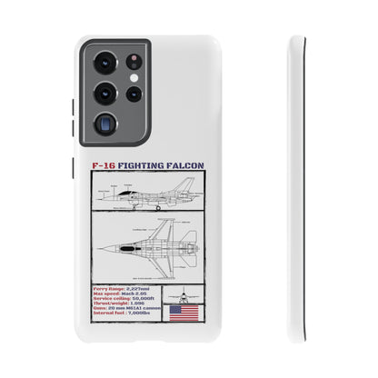 F-16 Schematic rigid Phone Case (USAF colour-ways)