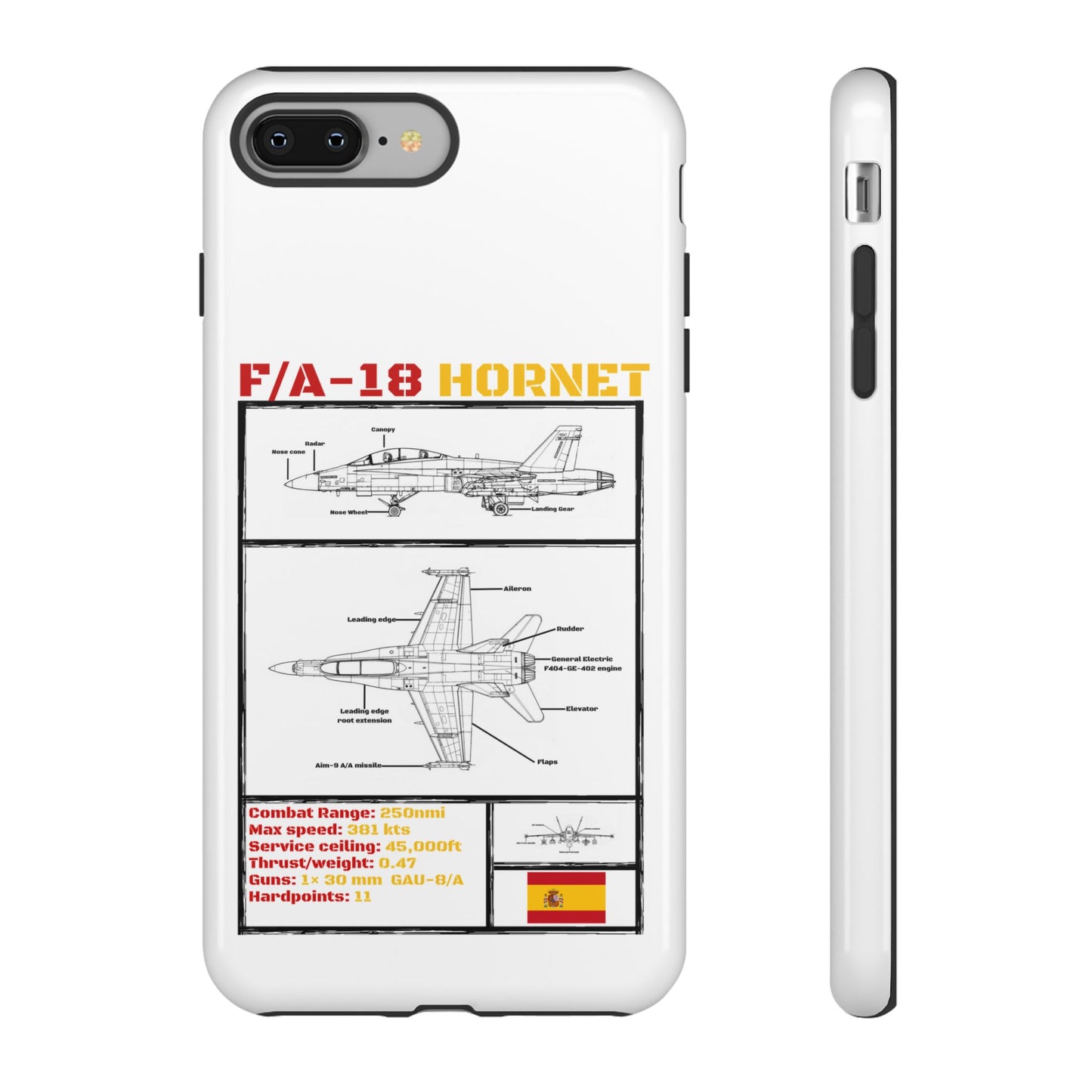 F/A-18 Hornet Schematic edition phone case (EDA Colour-Way)