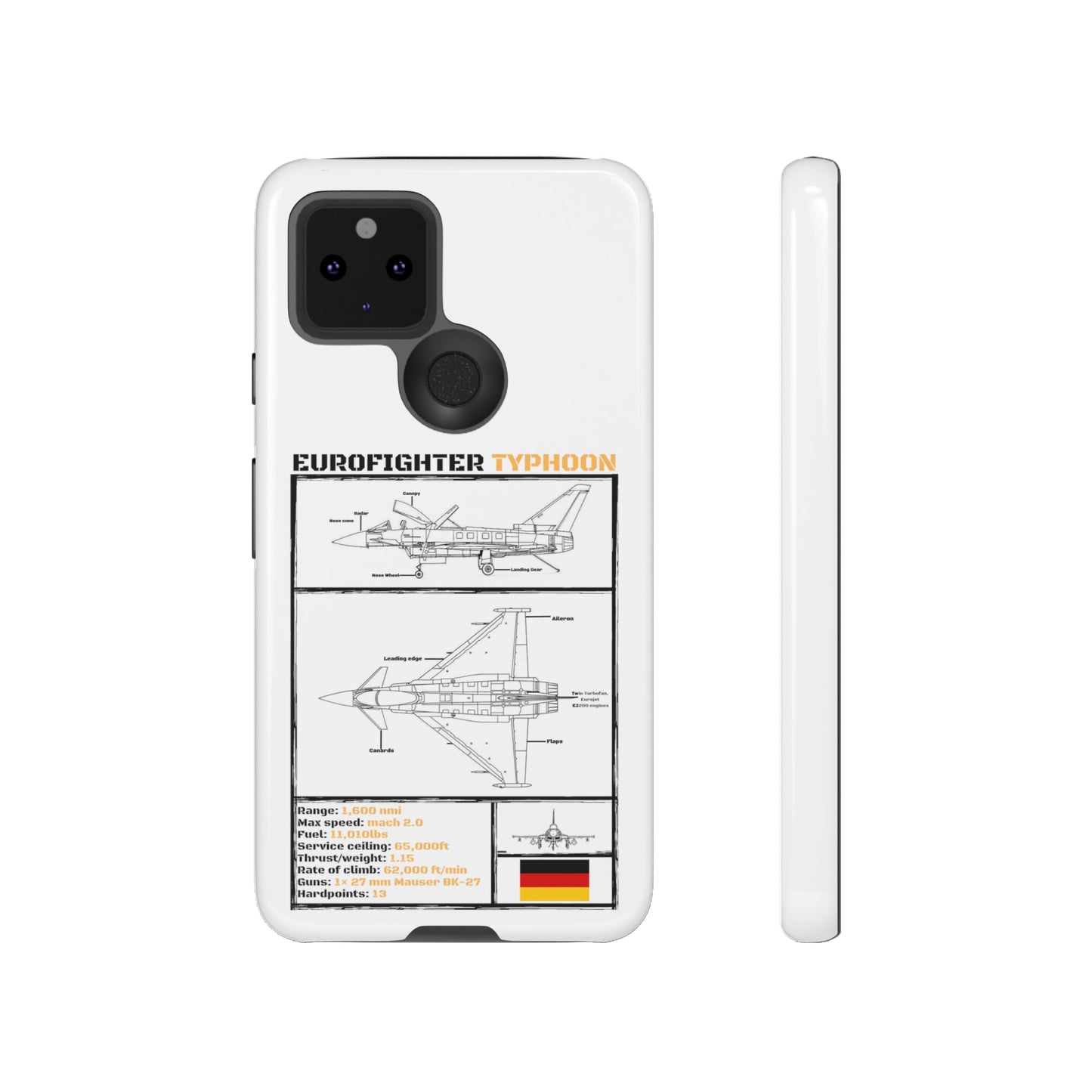 Eurofighter Typhoon Rigid Phone Case (Luftwaffe colour-ways)