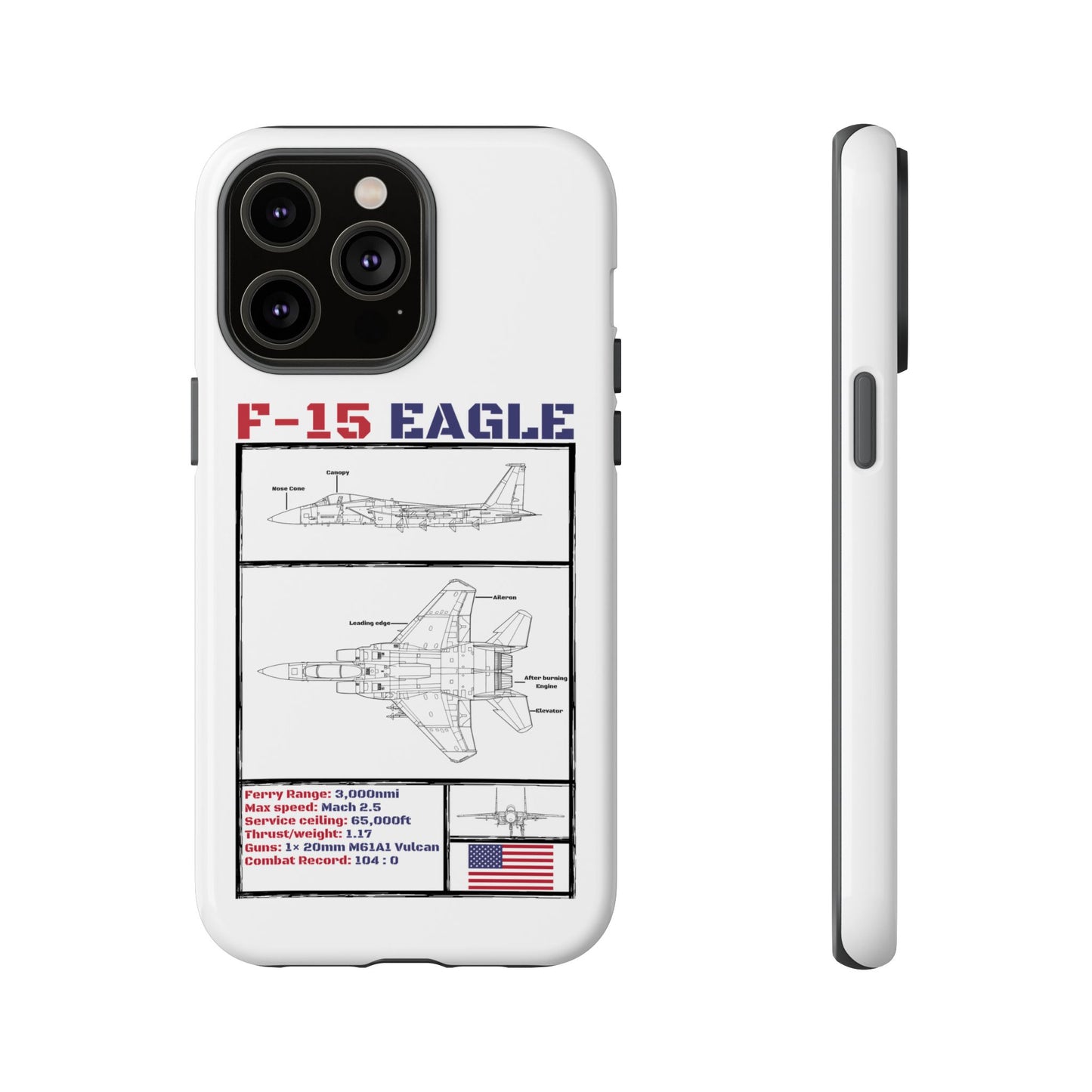 F-15 Schematic edition phone case