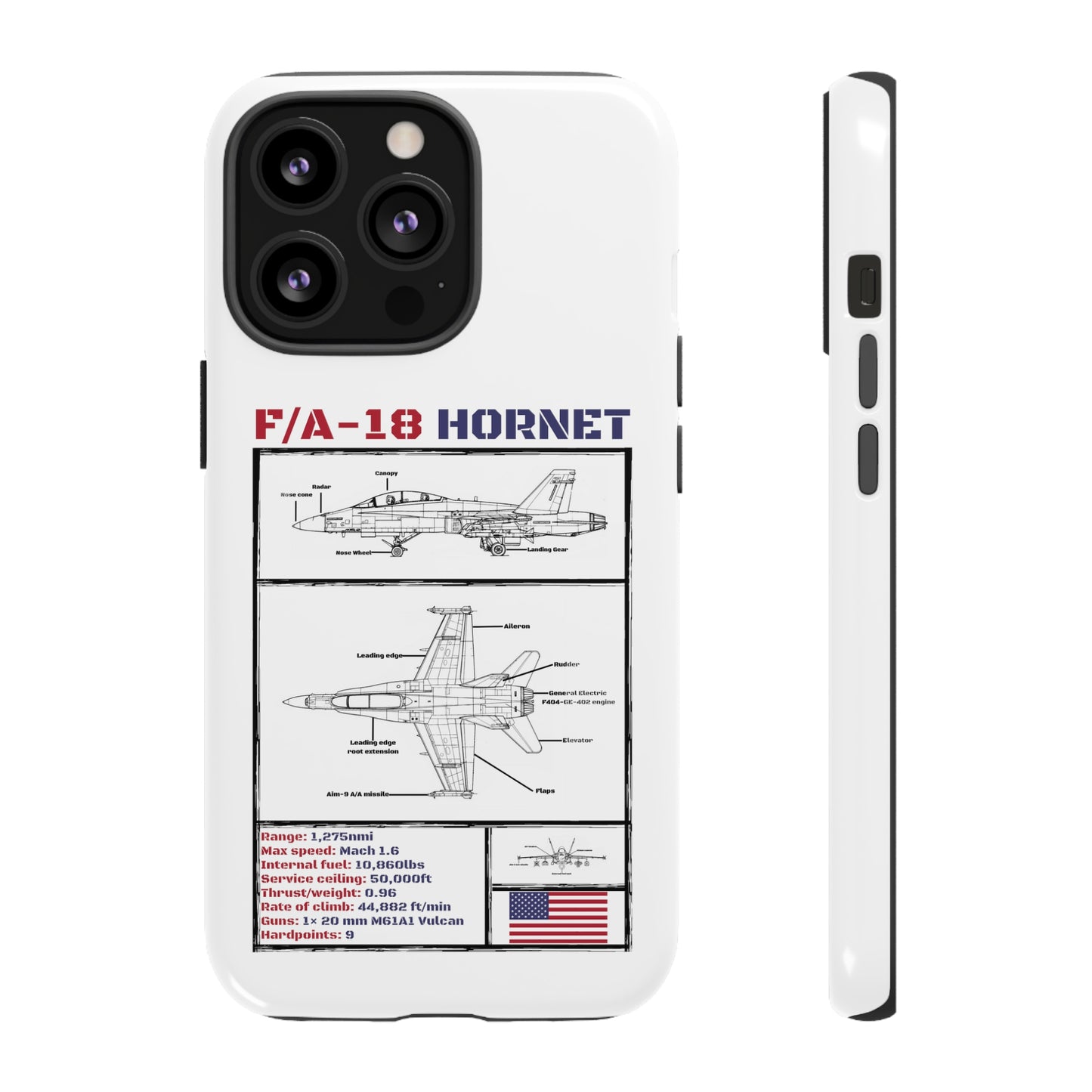 F/A-18 Schematic Rigid Phone Case (USAF colour-ways)